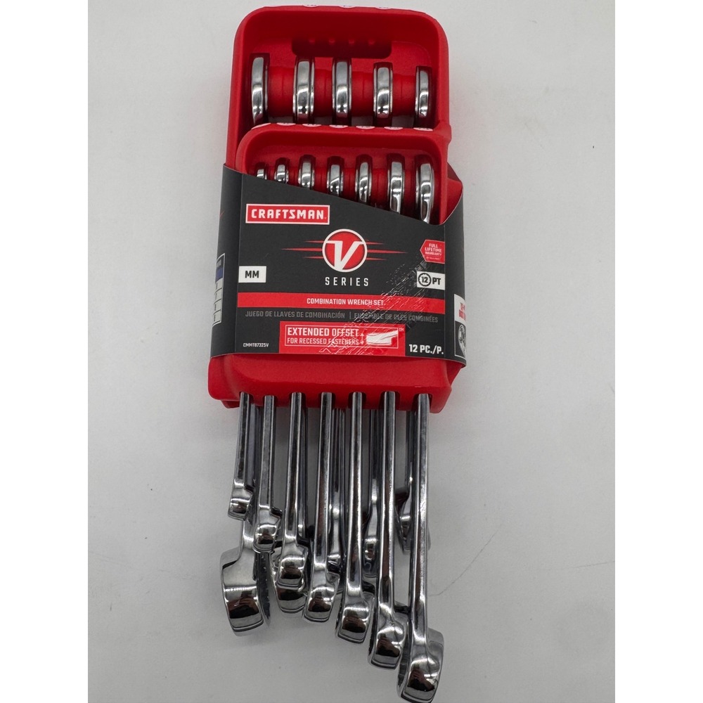 Craftsman V-Series 12 Piece Metric 7-19mm Combination Wrench Set CMMT87325V NEW